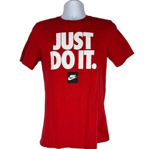 Nike Tee Men's Short Sleeved Crew Neck T-Shirt Size S Red